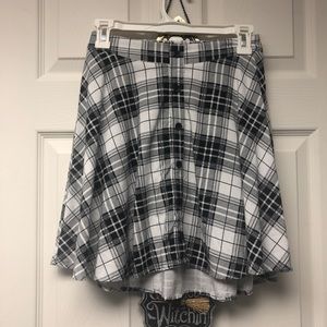 Plaid High Waisted Skirt